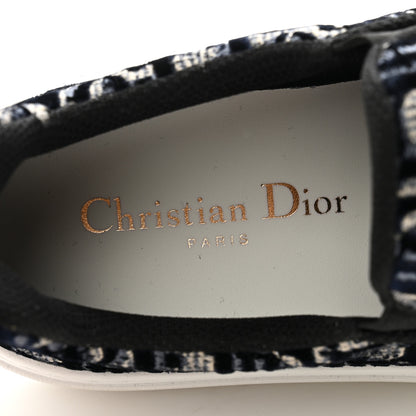 Christian Dior Velvet Oblique Womens Solar Slip On Sneakers 36 Deep Blue 6 of 9