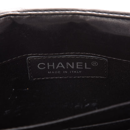 Chanel Lambskin Quilted East West Flap Clutch Black 6 of 20