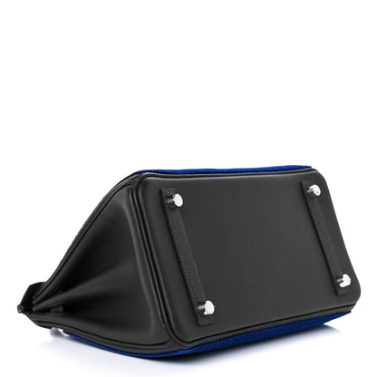 Hermes Corduroy Swift Cote A Cote Tuffetage Birkin 25 Bleu Saphir Caban 5 of 12