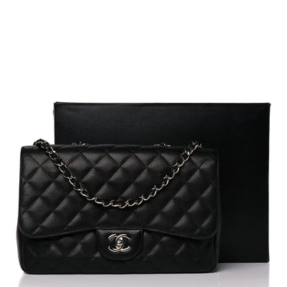Chanel Caviar Quilted Jumbo Single Flap Black 10 of 10