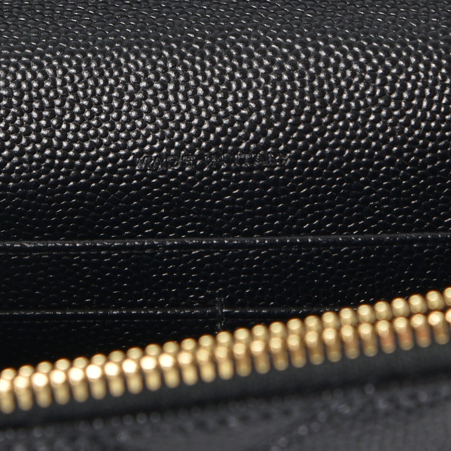 Saint Laurent Grain De Poudre Matelasse Chevron Monogram Envelope Chain Wallet Black 7 of 8