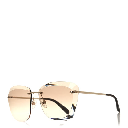 Chanel Titanium Polarized Rimless Square Sunglasses 4221 Gold Beige 1 of 7