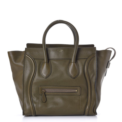Celine Drummed Calfskin Mini Luggage Jungle 1 of 14