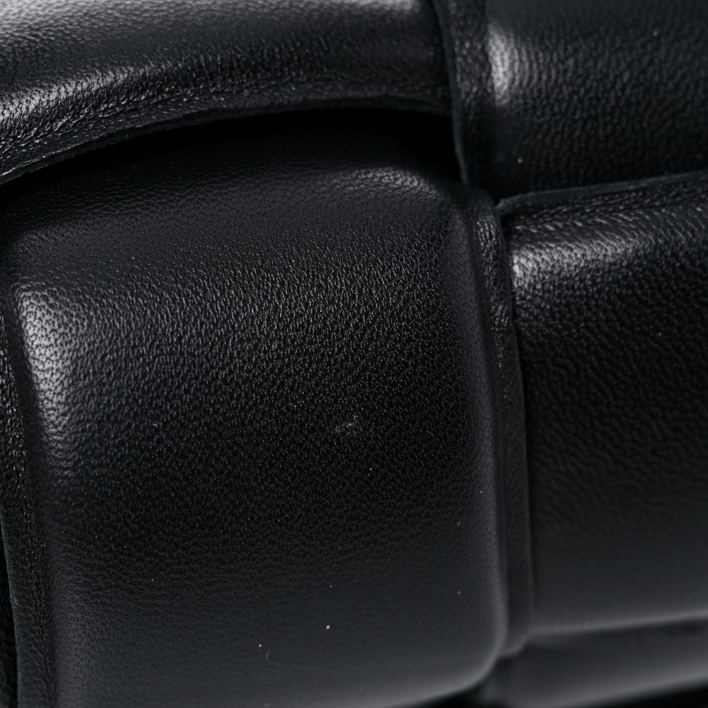 Nappa Maxi Intreccio Padded Cassette Crossbody Bag Black