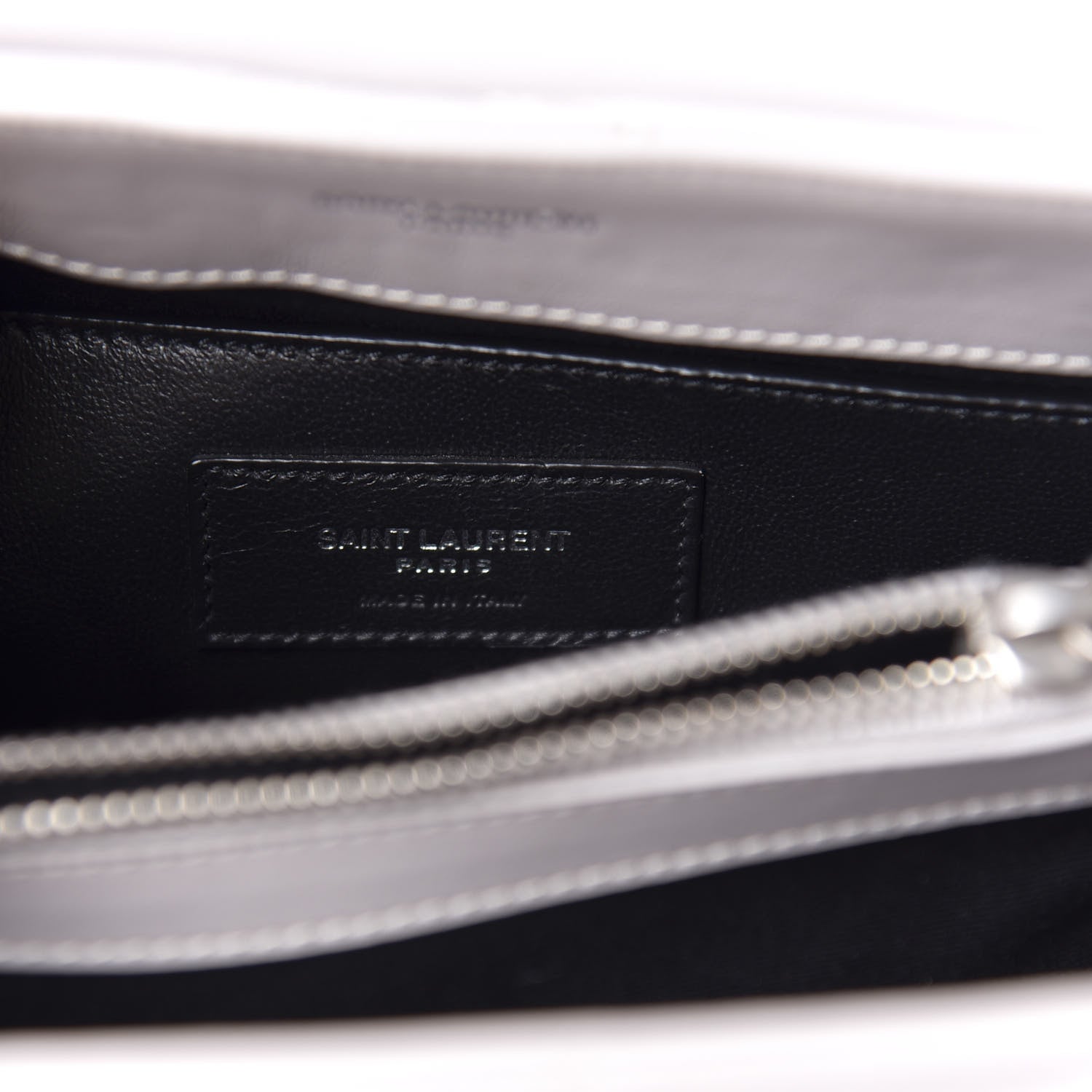 Saint Laurent Calfskin Y Quilted Monogram Small Loulou Chain Satchel Granite 8 of 11