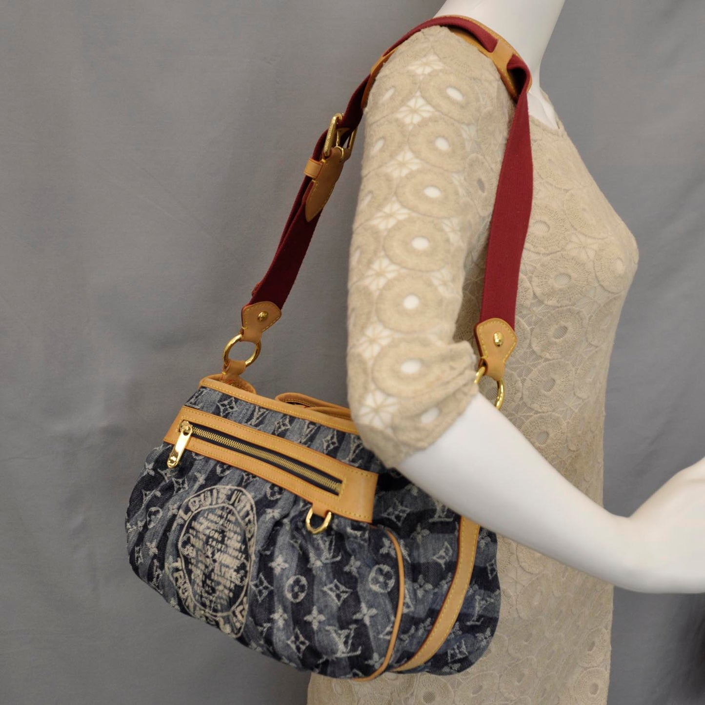 Denim Raye Porte Epaule MM