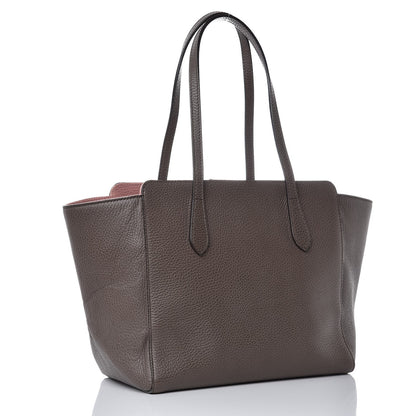 Gucci Dollar Calfskin Small Swing Tote Grey Field Soft Pink 2 of 8