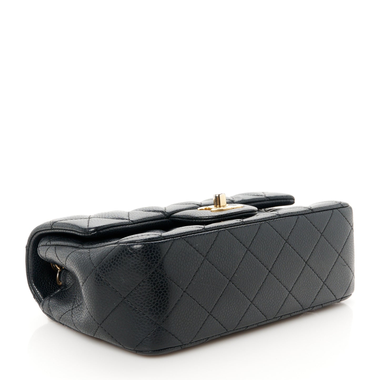 Caviar Quilted Mini Rectangular Flap Black