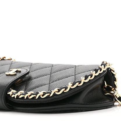 Chanel Caviar Quilted Chain Glasses Case Black 10 of 10