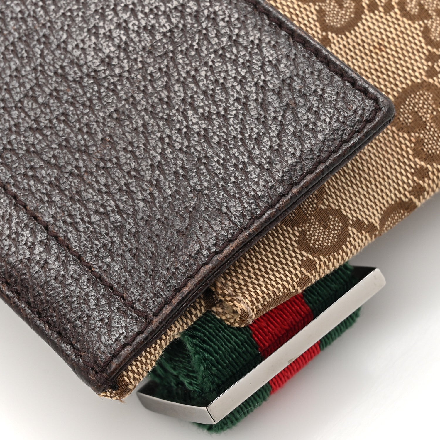 Gucci GG Monogram Double Pocket Belt Bag Dark Brown 11 of 14