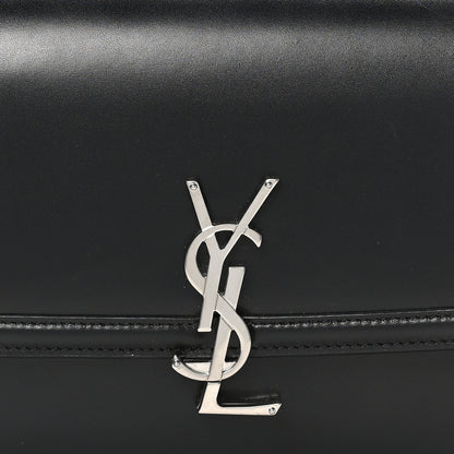 Saint Laurent Box Calfskin Monogram Medium Solferino Satchel Black 8 of 10