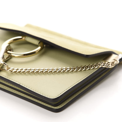 Chloe Calfskin Suede Mini Chain Faye Shoulder Bag Light Eucalyptus 6 of 9