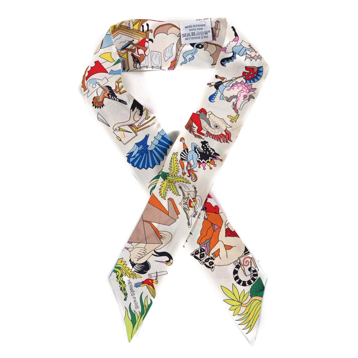 Silk Academia Hippica Twilly White Jaune Multicolore