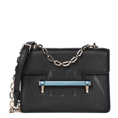 Valentino Garavani Grainy Calfskin Medium VLTN Uptown Shoulder Bag Black 1 of 10