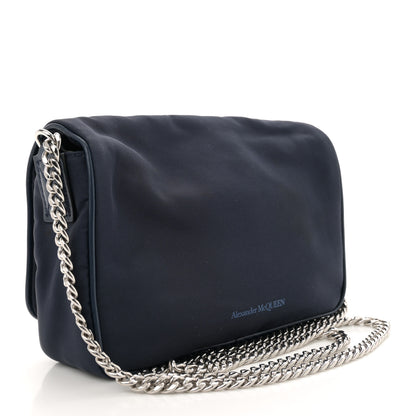 Alexander McQueen Nylon Graffiti Skull Crossbody Bag Blue 3 of 10