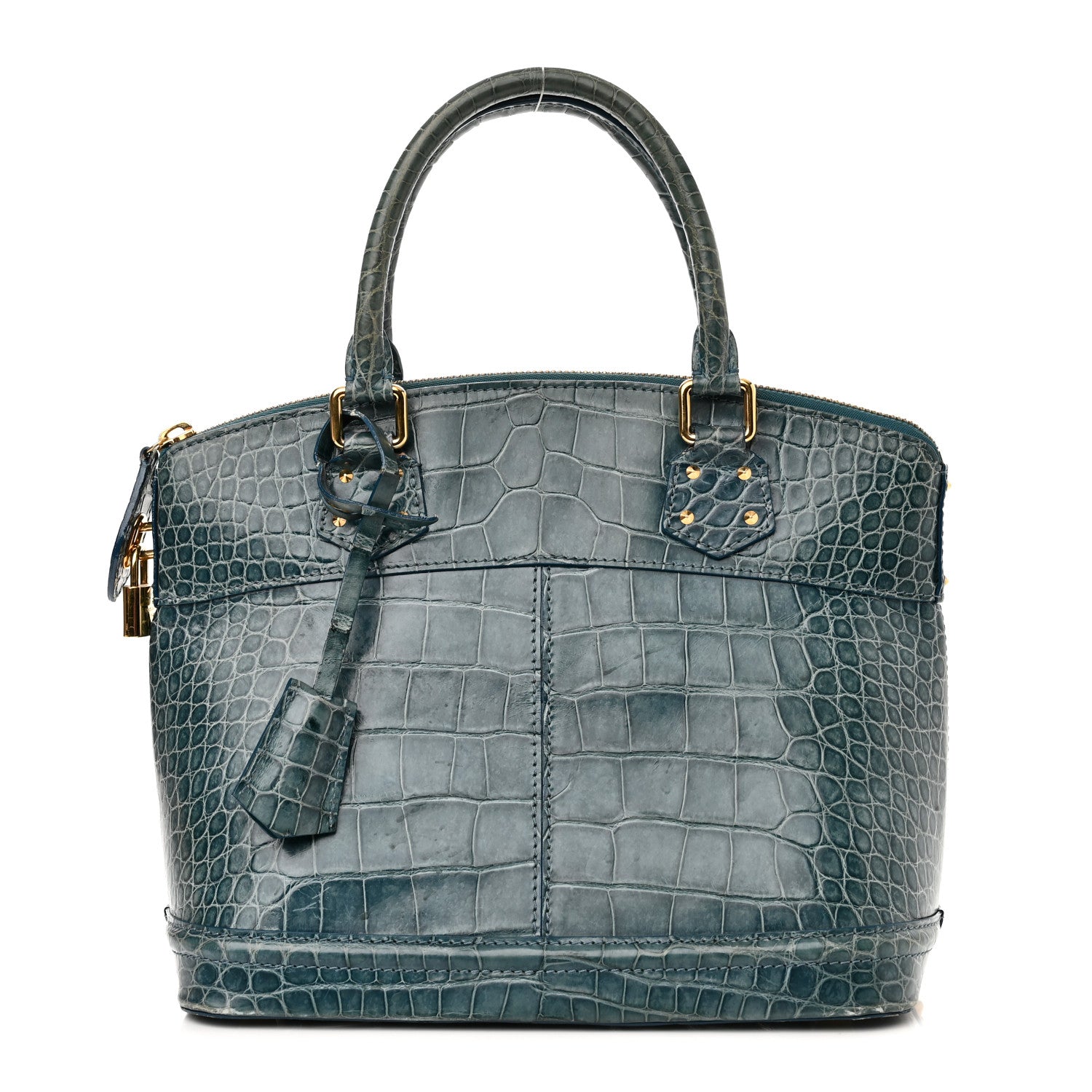 Louis Vuitton Crocodile Lockit PM Blue 1 of 11