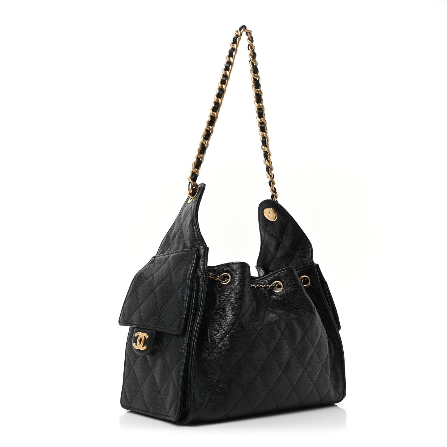 Caviar Quilted Small Chanel 25 Handbag Black