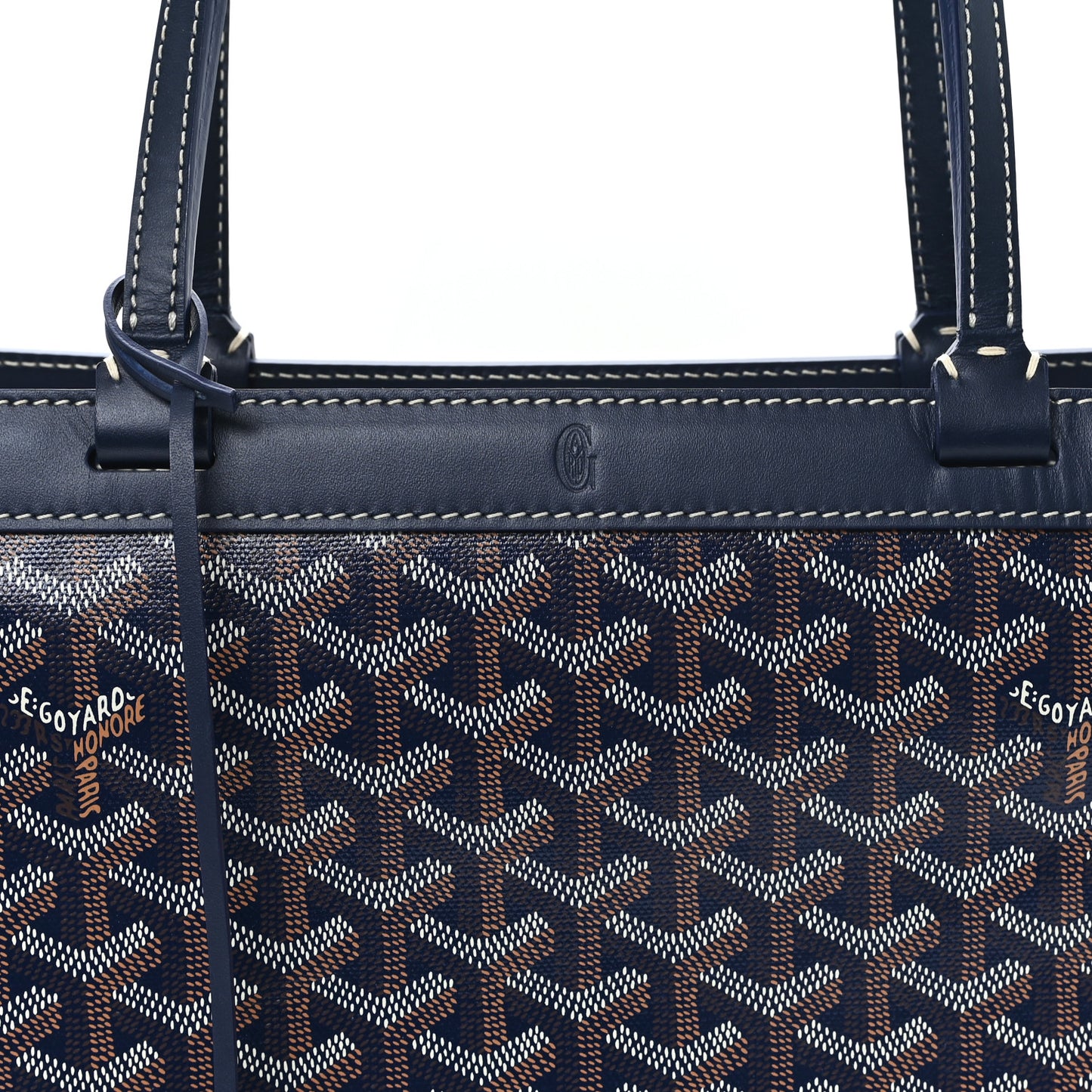 Goyardine Bellechasse Biaude MM Tote  Navy Blue