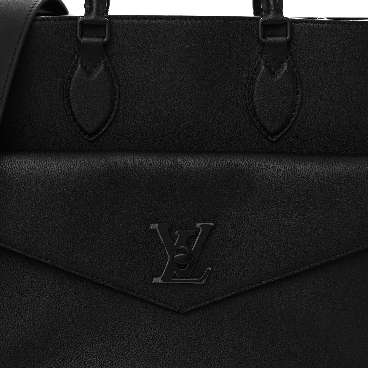 Louis Vuitton Soft Calfskin Lockme Tote MM Black 8 of 11