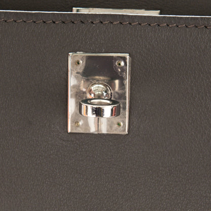 Hermes Swift Kelly Pochette Clutch Etain 10 of 18
