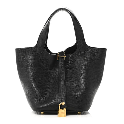 Hermes Taurillon Clemence Picotin Lock 18 PM Black 1 of 11