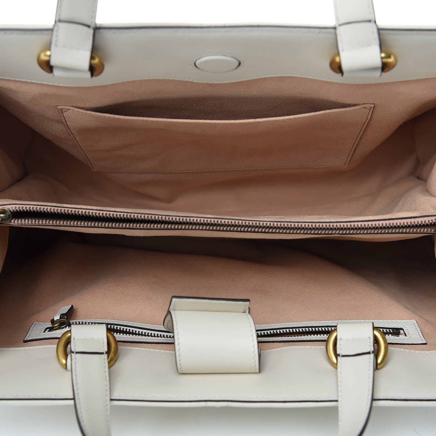 Gucci Calfskin Matelasse Studded Medium GG Marmont Tote White 5 of 10