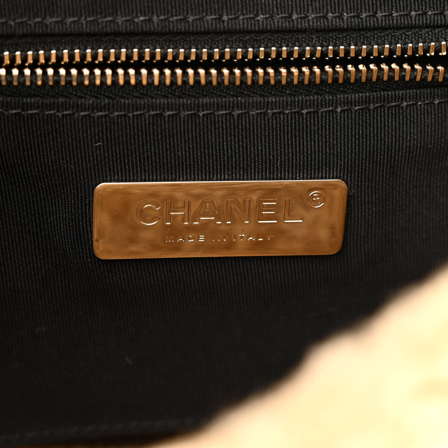 Chanel Shiny Crumpled Sheepskin Shearling CC Mania Flap Bag Black Beige 6 of 11