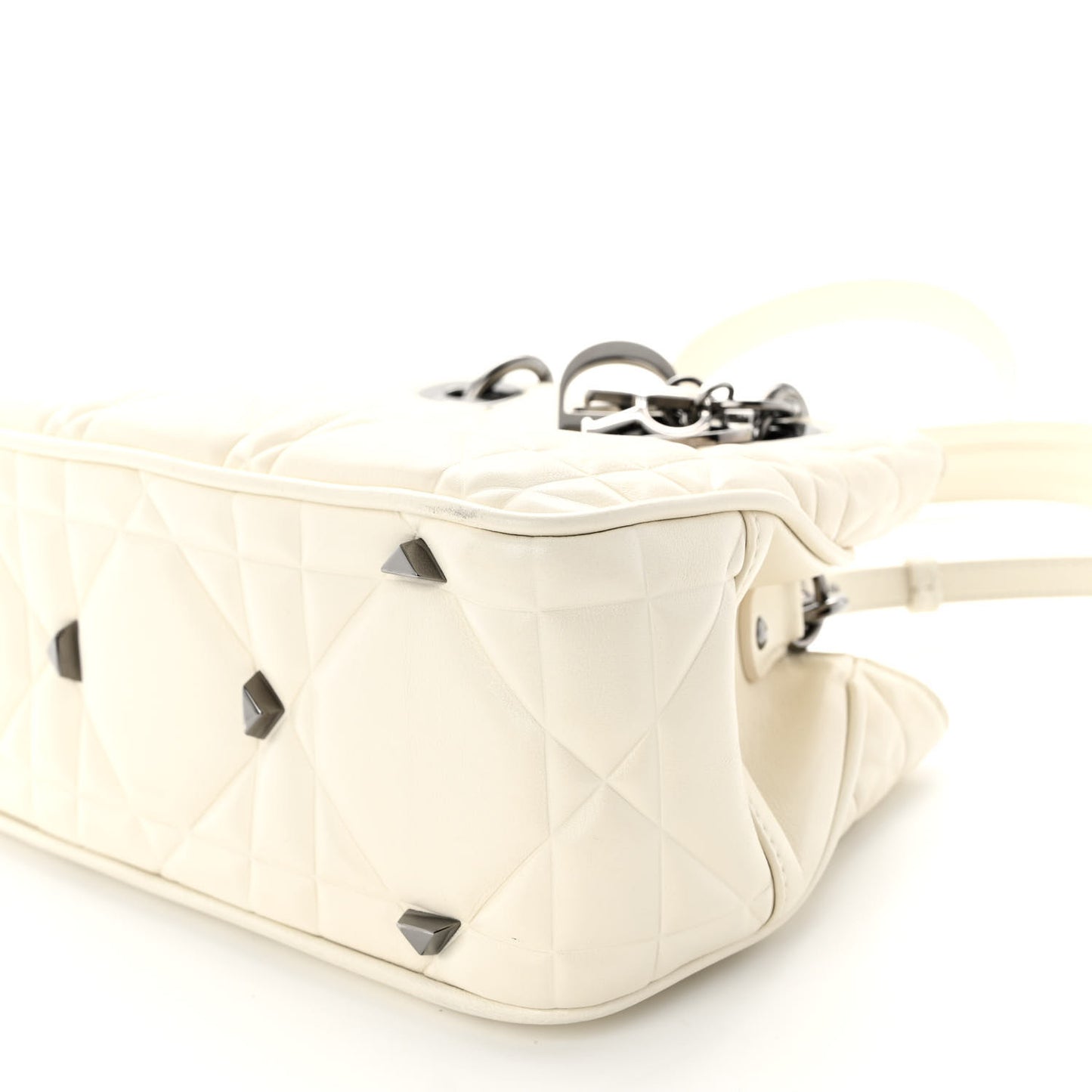 Calfskin Cannage Small The Lady 95.22 Ivory