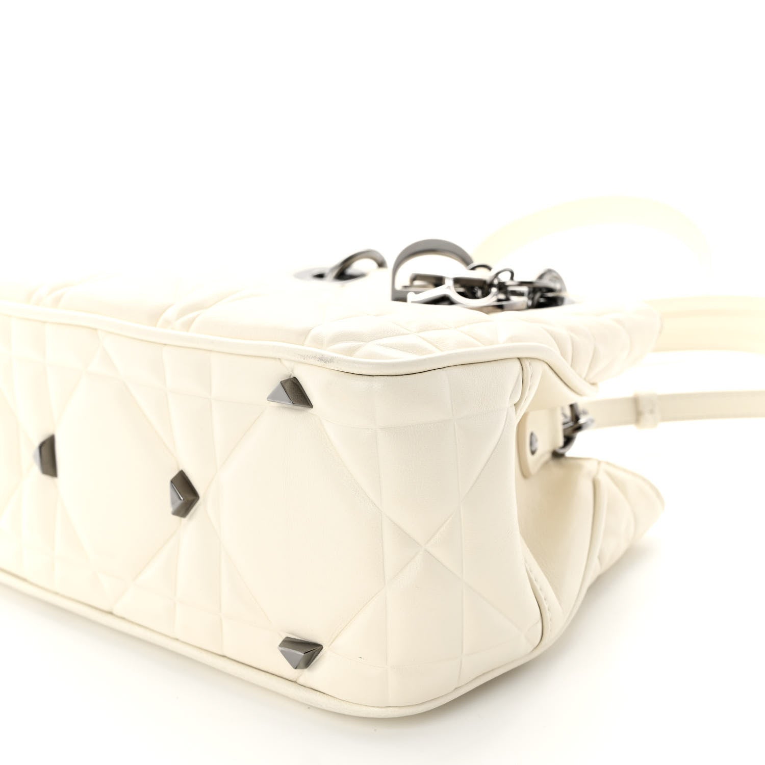 Christian Dior Calfskin Cannage Small The Lady 95.22 Ivory 9 of 10