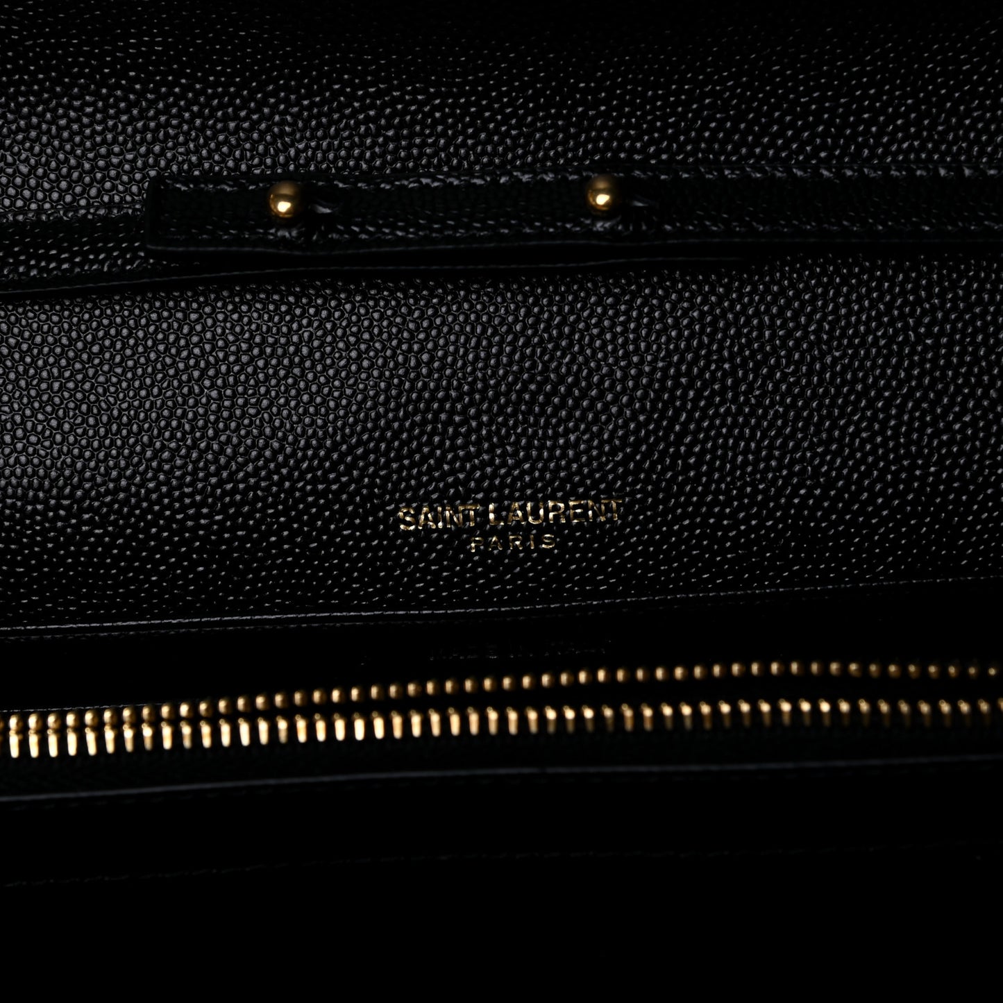 Grain De Poudre Matelasse Chevron Monogram Chain Wallet Black
