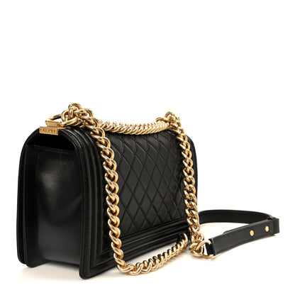 Chanel Lambskin Quilted Medium Boy Flap Black 3 of 11
