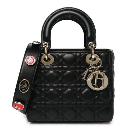 Christian Dior Lambskin Cannage Small Lucky Badges My Lady Dior Black 1 of 10