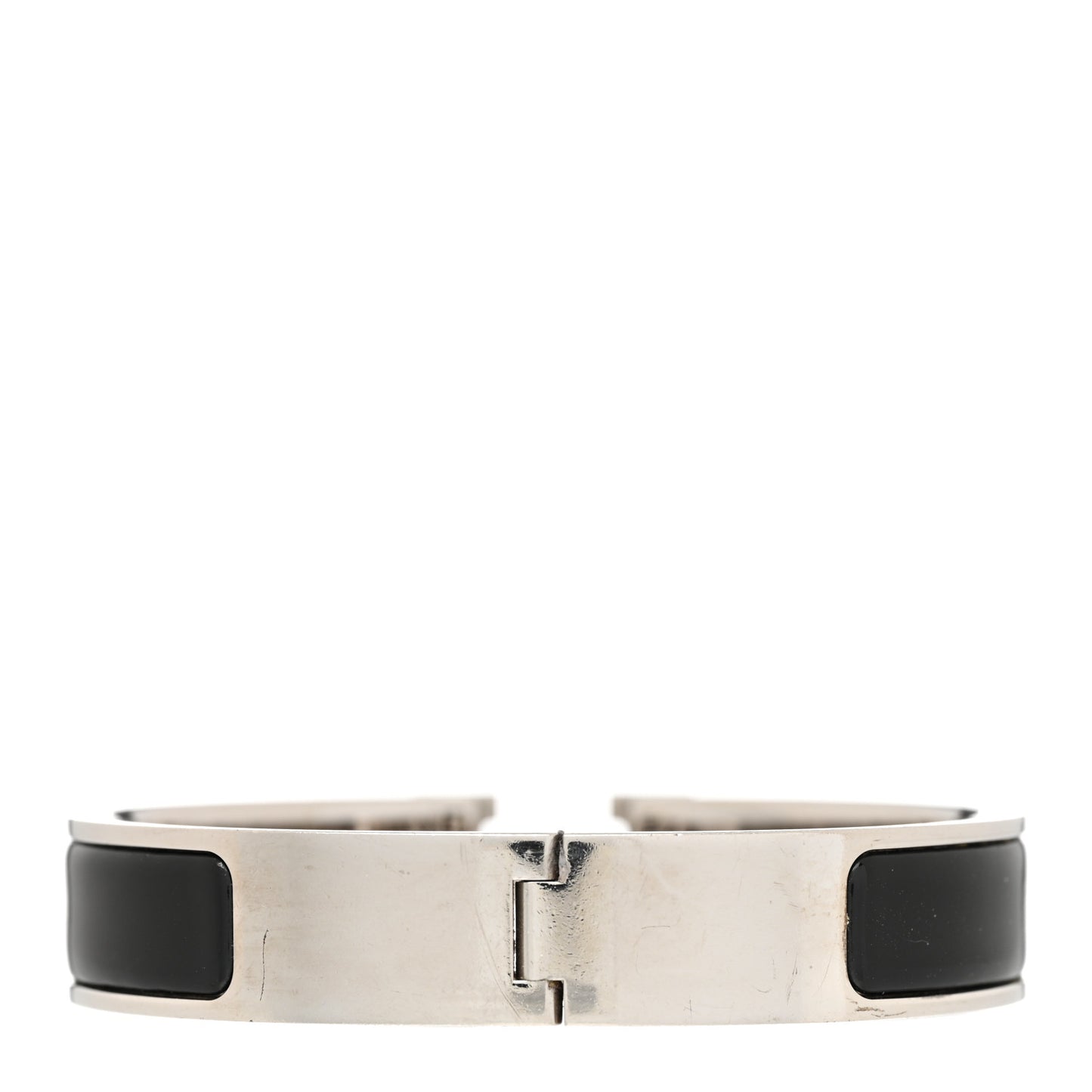 Enamel Narrow Clic Clac H Bracelet PM Black