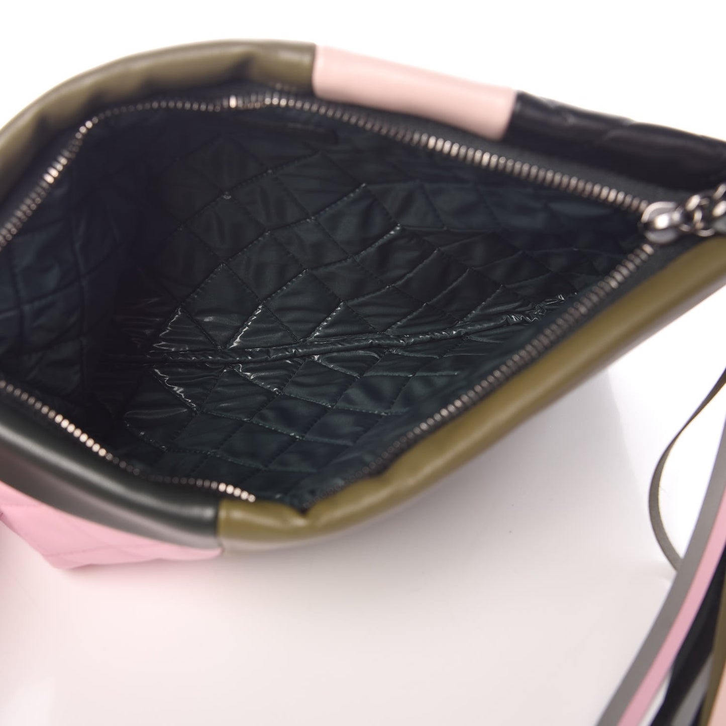 Lambskin Patchwork Medium Cosmetic Case Multicolor