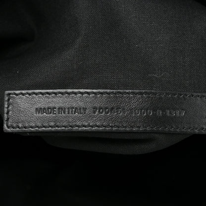 Balenciaga Washed Denim BB Monogram Neo Cagole City Handbag Black 7 of 10