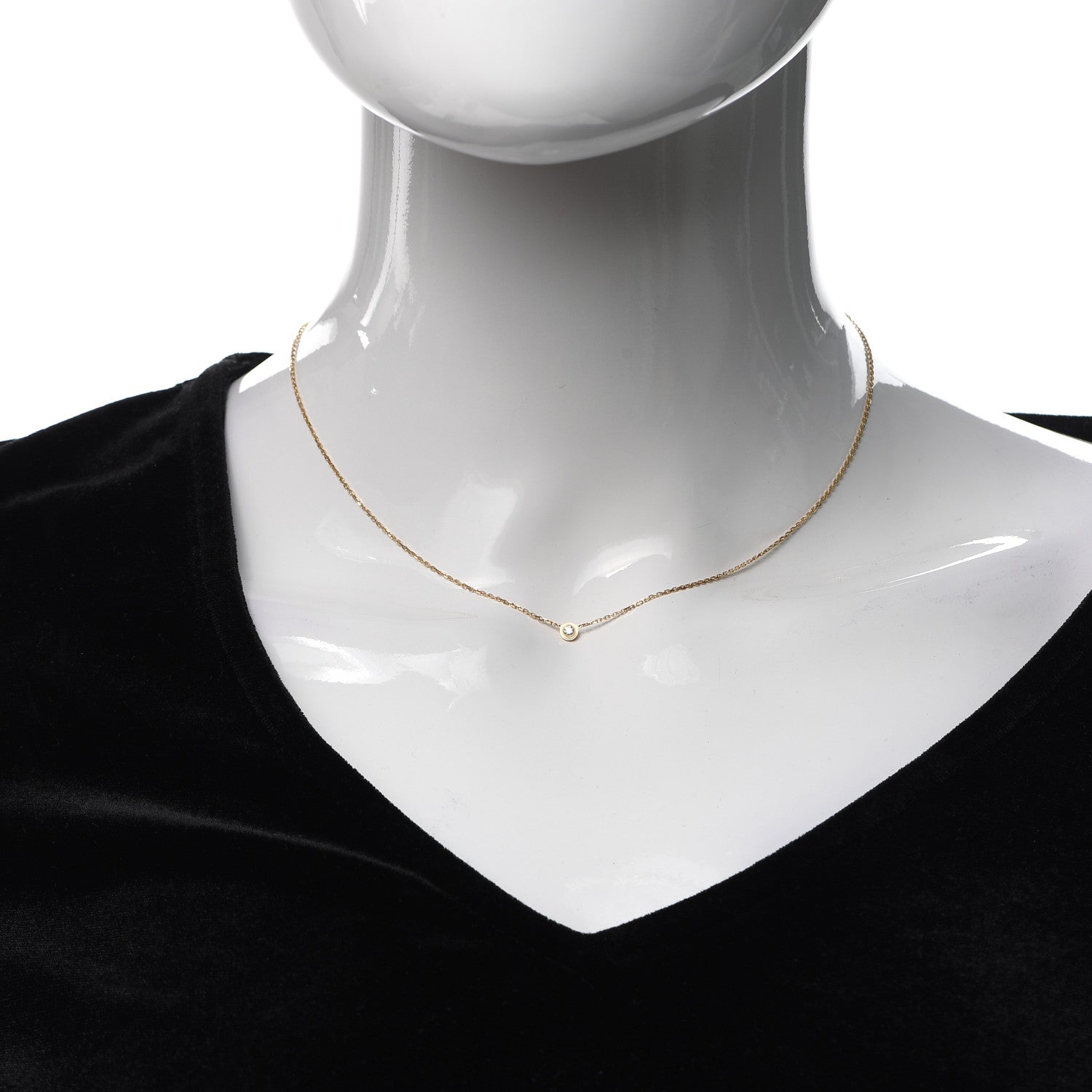 Cartier 18K Yellow Gold Diamond XS D'Amour Pendant Necklace 2 of 6