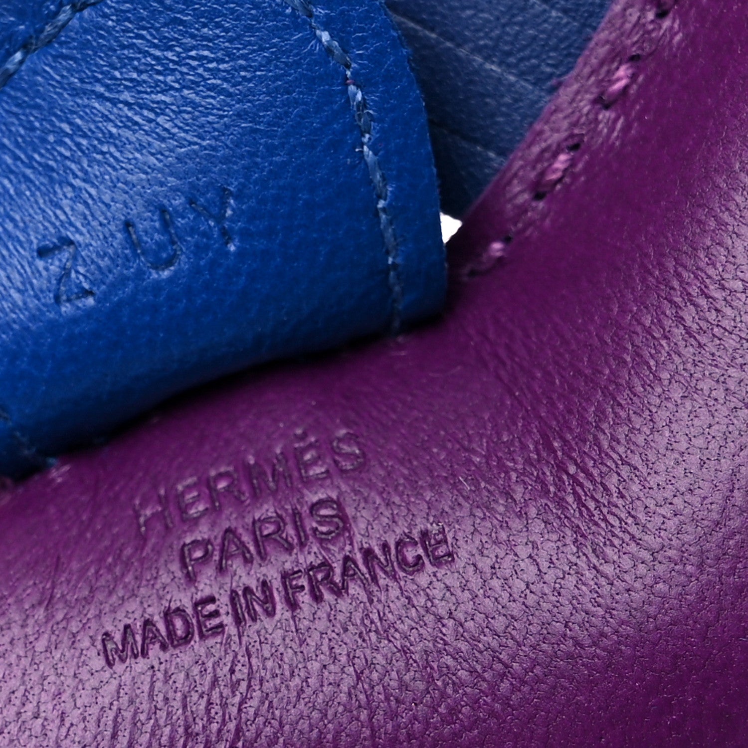 Hermes Milo Lambskin Grigri Rodeo Horse Bag Charm PM Violet Bleu Saphir Bleu France 3 of 4