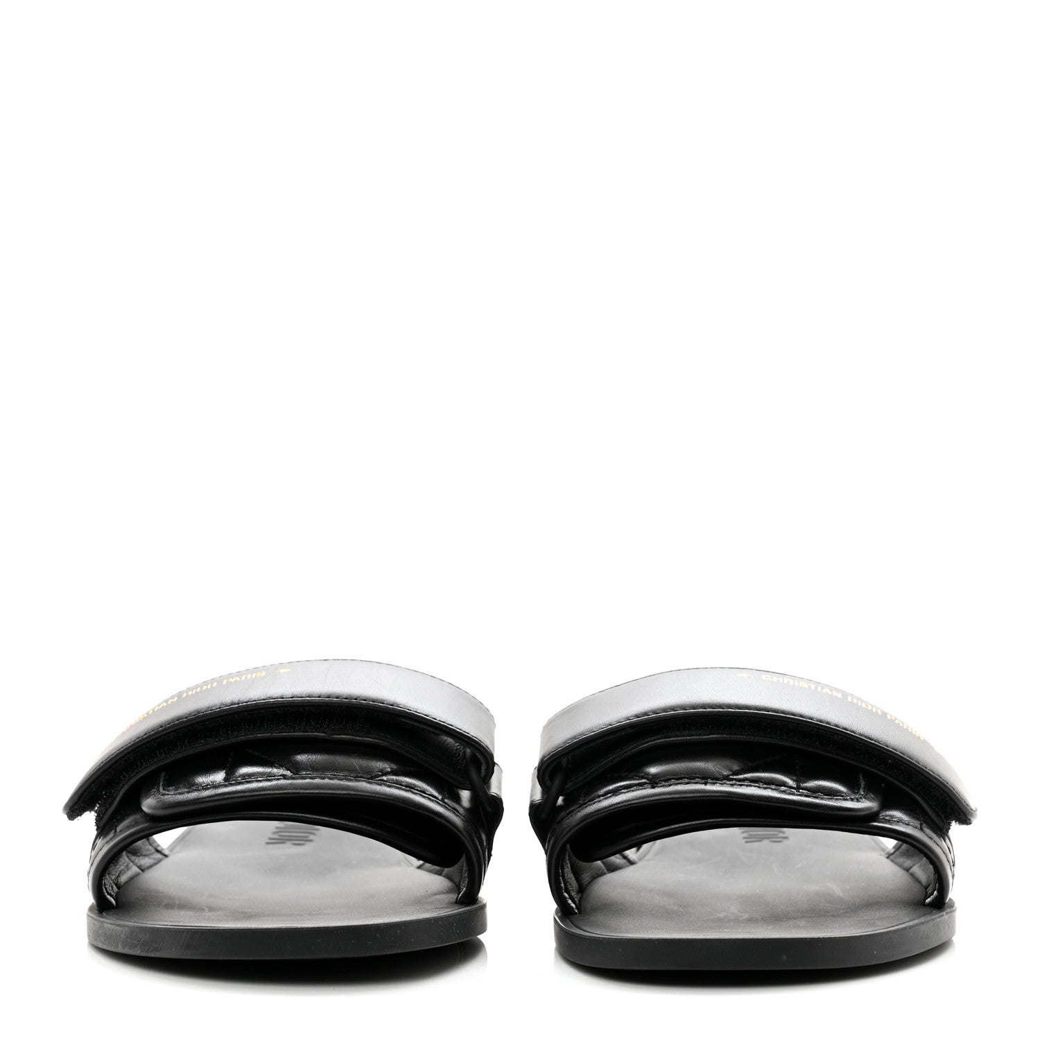Christian Dior Calfskin Cannage Dio(r)evolution Slide Sandals 37 Black 2 of 8