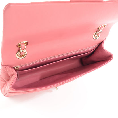 Chanel Lambskin Quilted Valentine Charms Medium Single Flap Pink 5 of 8
