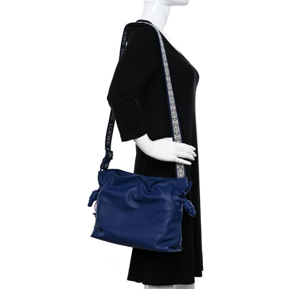 Loewe Satin Calfskin Monochrome Flamenco Knot Clutch Deep Purple Glaze 2 of 11