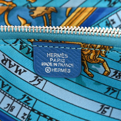 Hermes Epsom Silk'In Wallet Mykonos 6 of 12