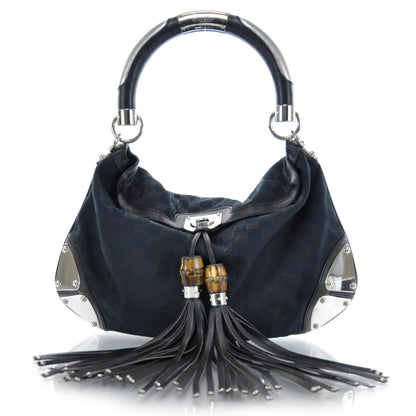 Gucci Monogram Medium Indy Hobo Black 1 of 10