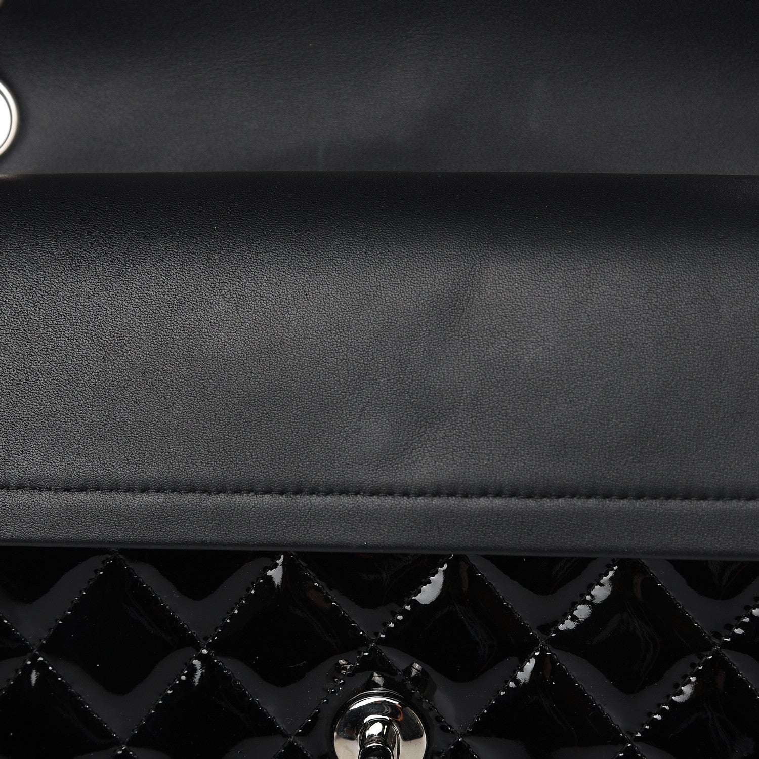 Chanel Patent Quilted Medium Double Flap Black 11 of 14