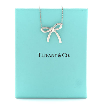 Tiffany Sterling Silver Bow Pendant Necklace 7 of 7