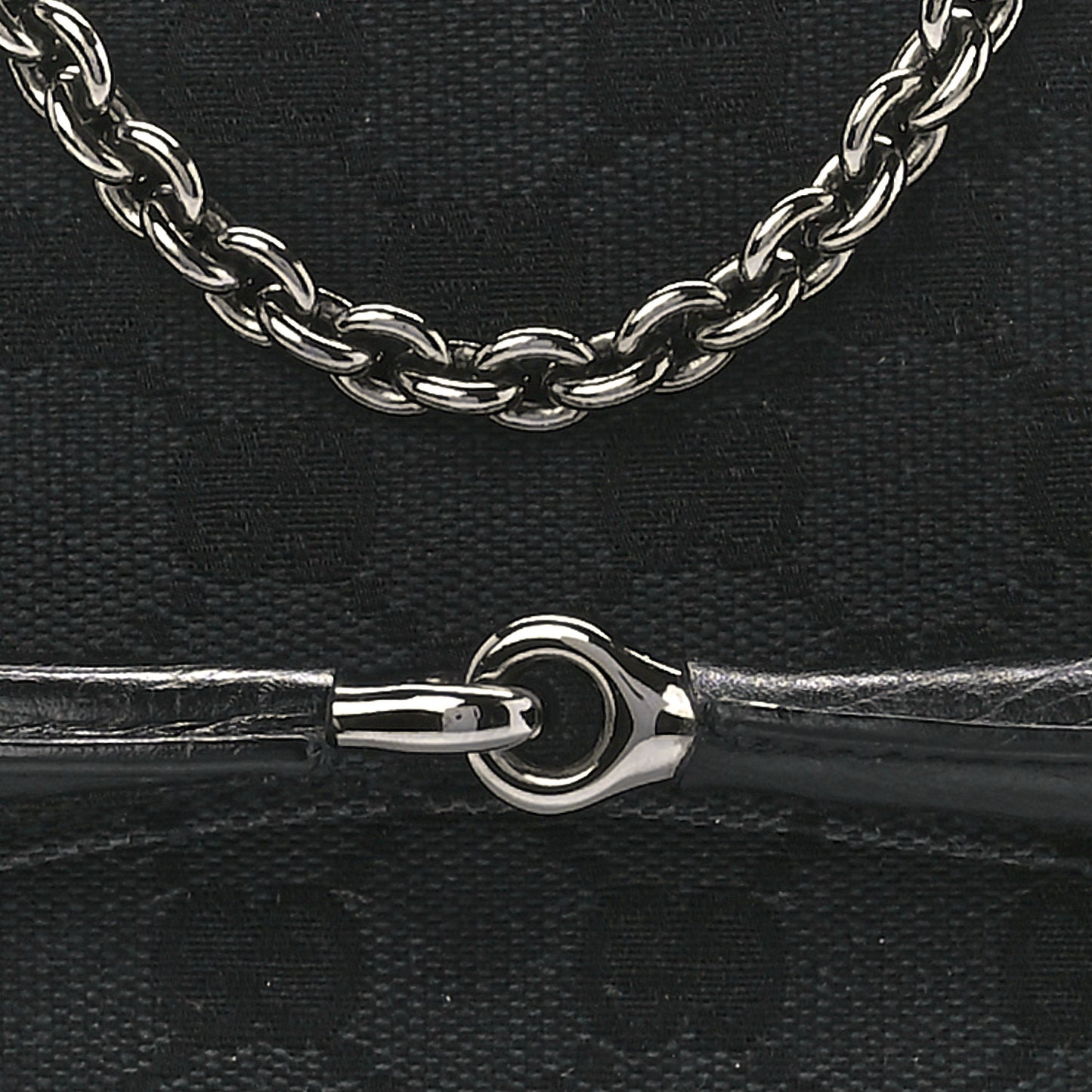 Monogram Horsebit Chain Clutch Black