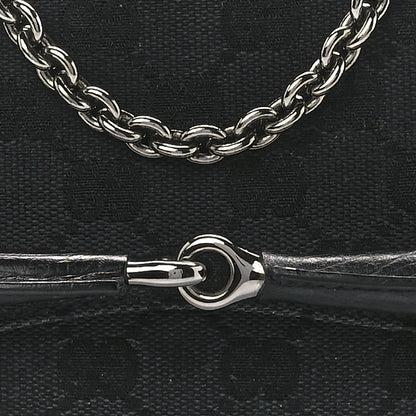 Gucci Monogram Horsebit Chain Clutch Black 8 of 11
