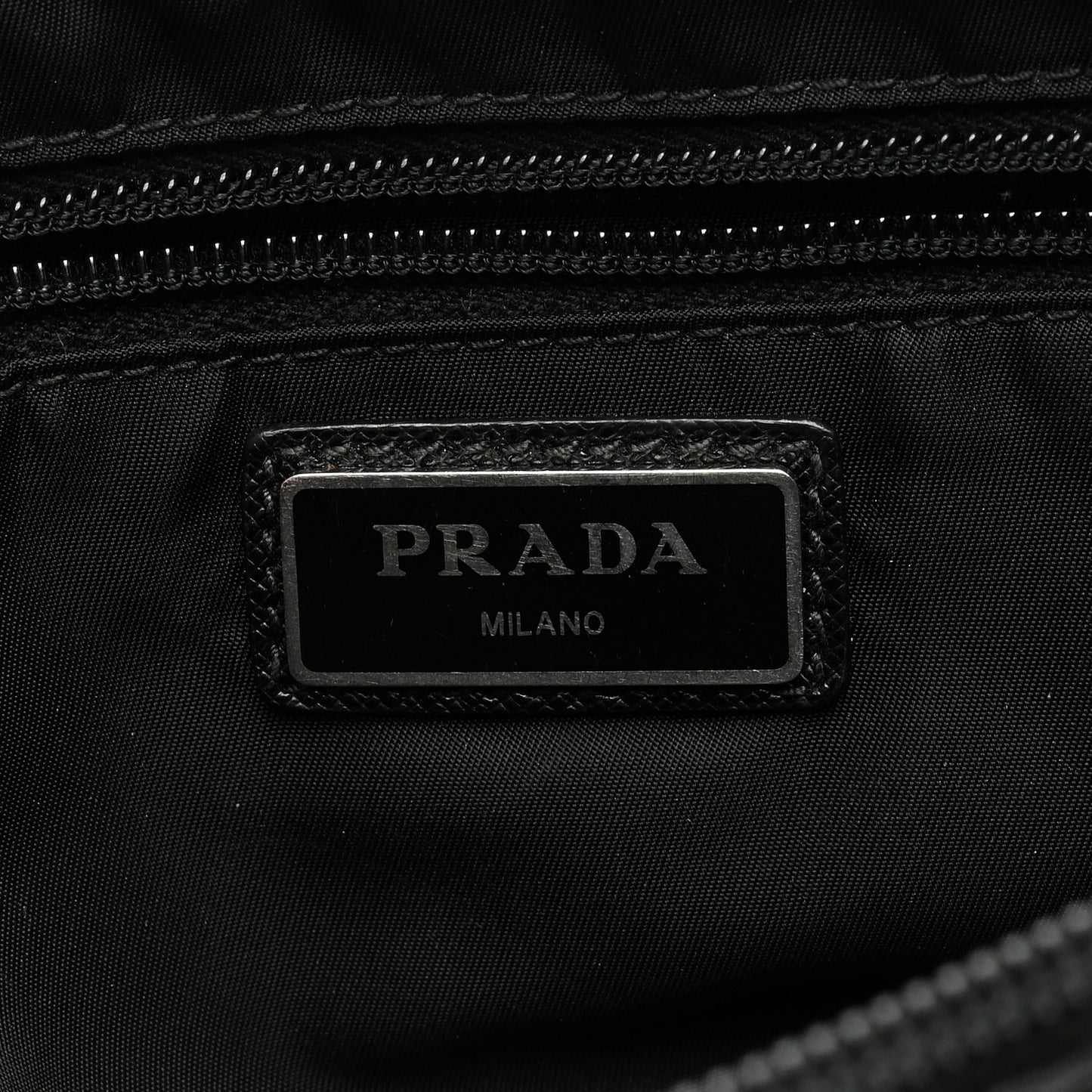 Re-Nylon Saffiano Belt Bag Black Black