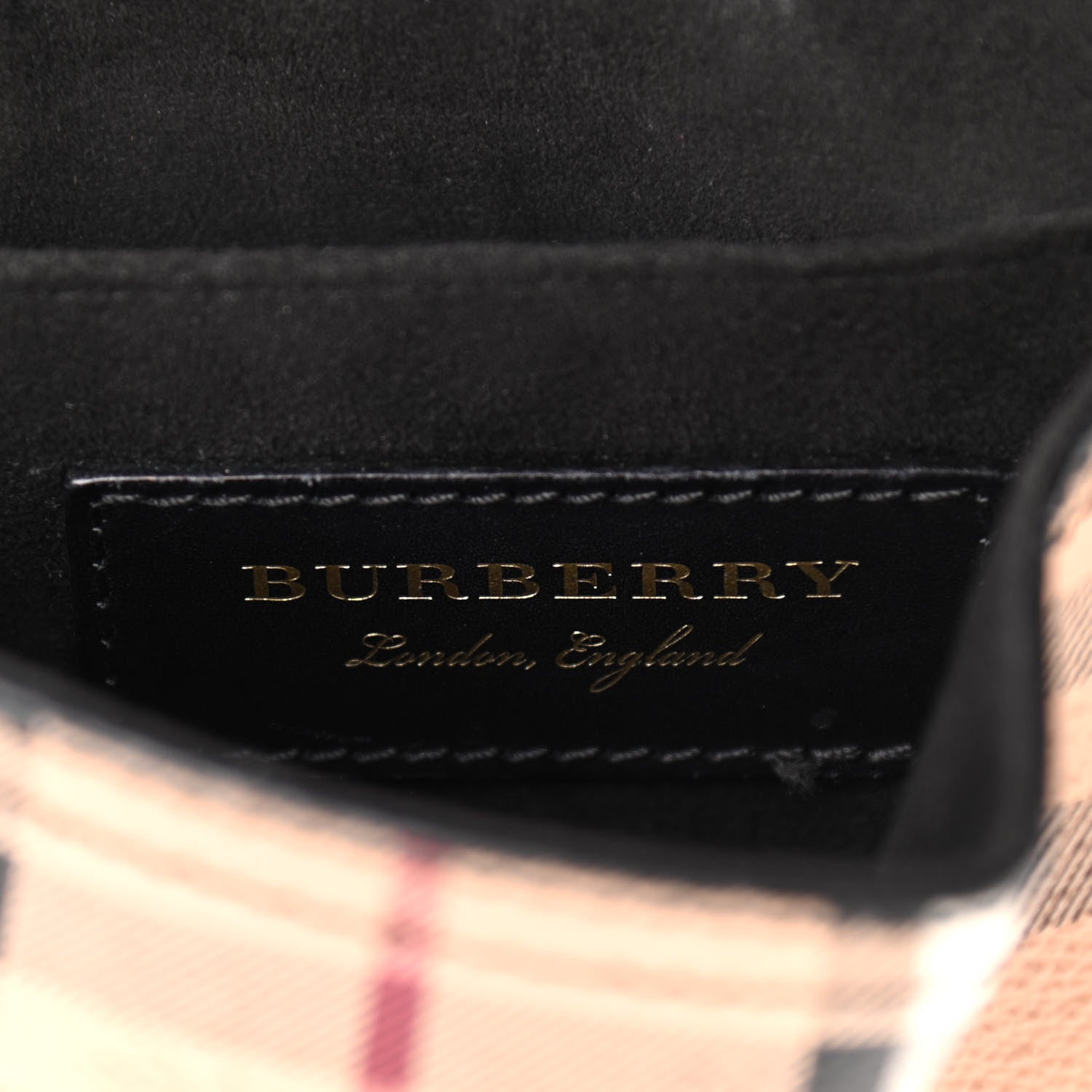 Burberry Haymarket Check Large Bridle Saddle Bag Dark Clove Brown 7 of 13
