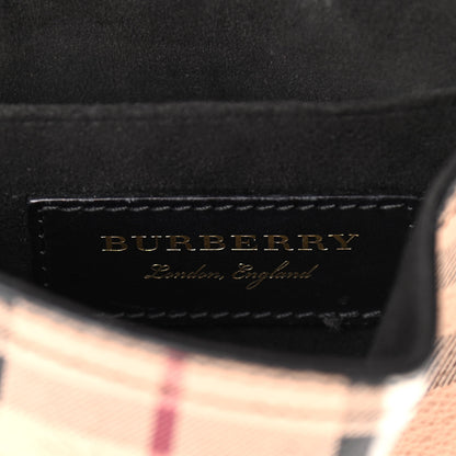 Burberry Haymarket Check Large Bridle Saddle Bag Dark Clove Brown 7 of 13