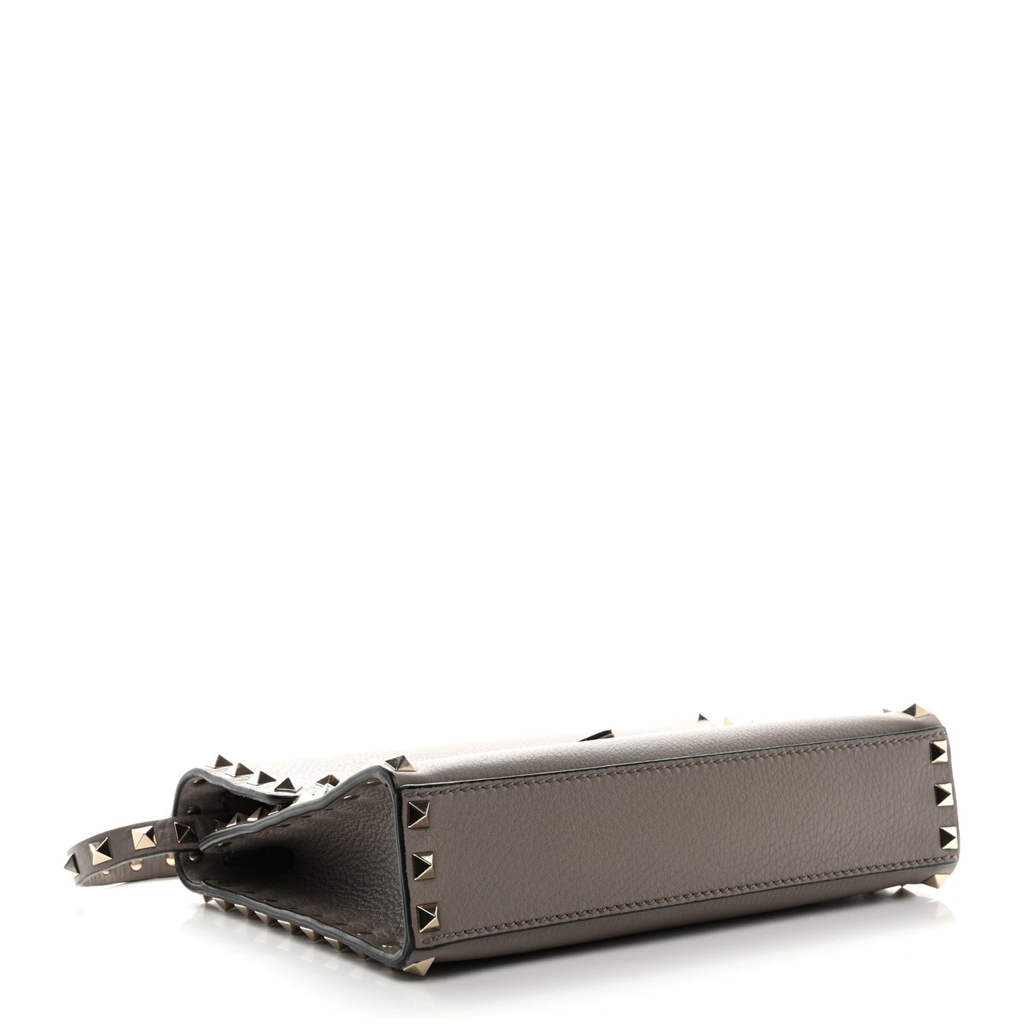 Pebbled Calfskin Medium Rockstud Flip Lock Crossbody Bag Poudre